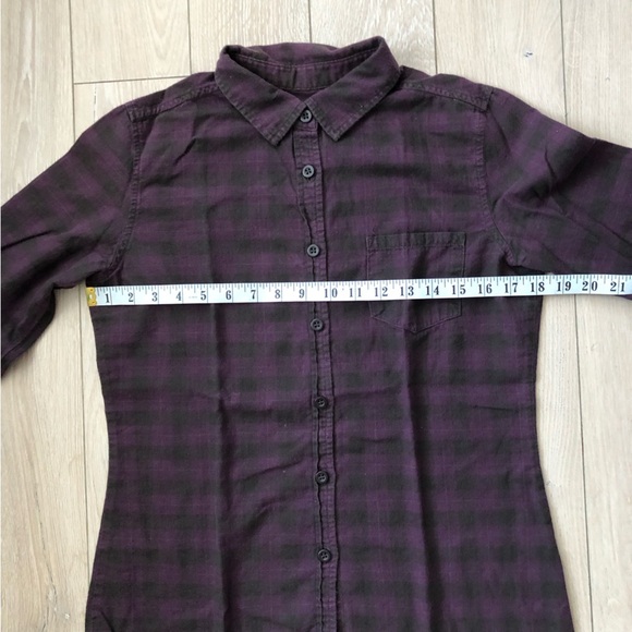 MEC Organic Cotton Flannel Button Down Shirt in Purple Women’s Size S - Picture 4 of 9